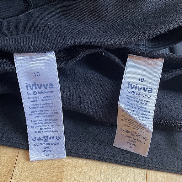 ivivva by lululemon leggings. one is soft/align and the other pair is thicker! - Picture 3 of 4